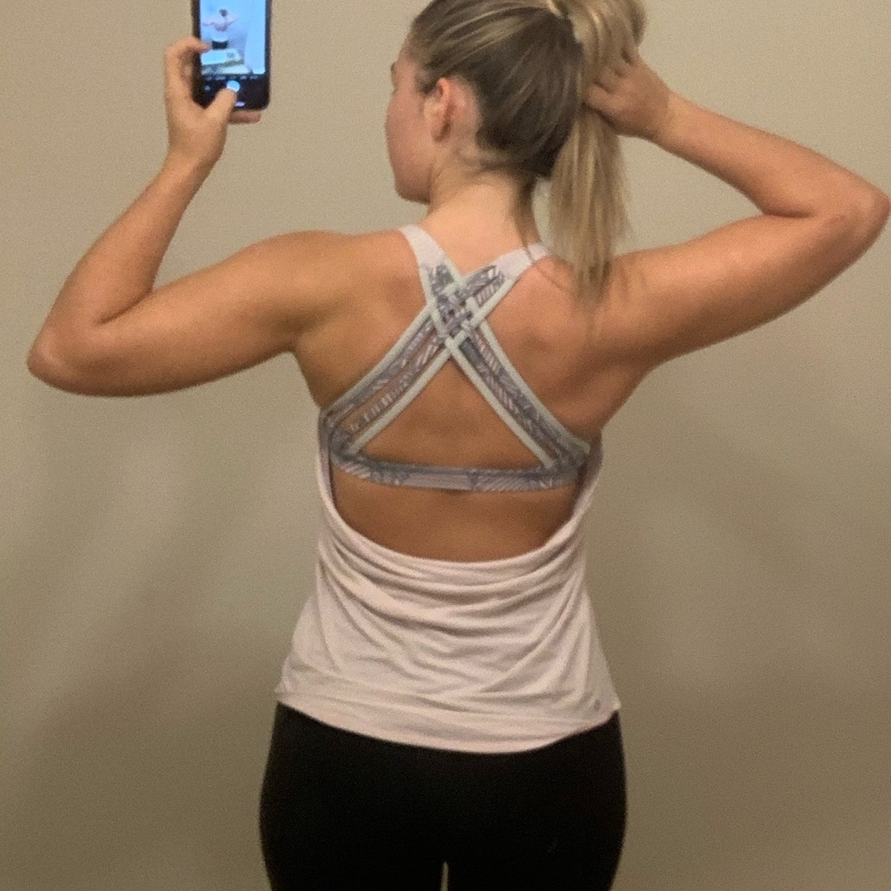 Lulu lemon pink and grey top